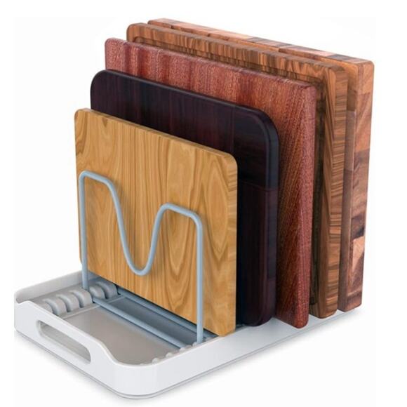 Everie New Kitchen Organizer Adjustable Bakeware Rack, White & Gray, 81-22 - Picture 8 of 8